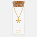 One & Eight Gold Starfish Necklace