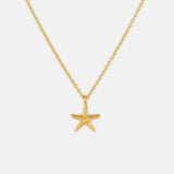 One & Eight Gold Starfish Necklace