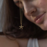 One & Eight Gold Starfish Necklace