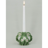 Green Daisy Candle Holder