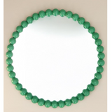 Green Gloss Bobble Round Wall Mirror