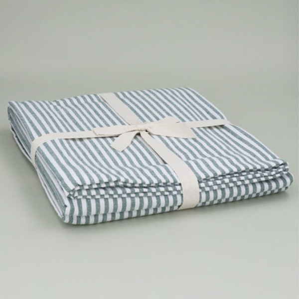 Green Mix Stripe Tablecloth