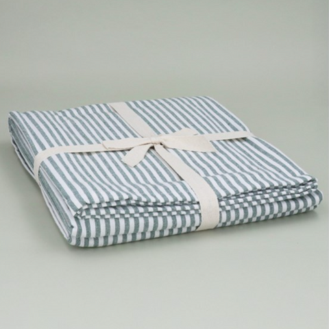 Green Mix Stripe Tablecloth