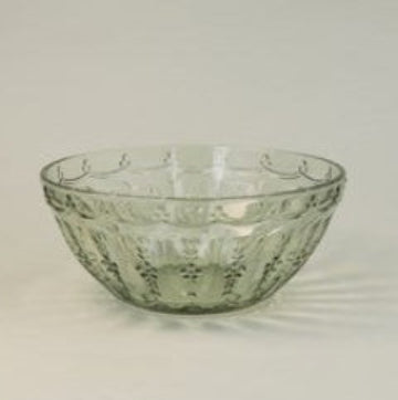 Green Pressed Glass Nibble Bowl