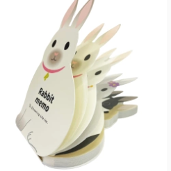 Greeting Life - Memo Pad - Die Cut Rabbit multiple