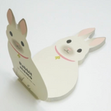 Greeting Life - Memo Pad - Die Cut Rabbit showing inside