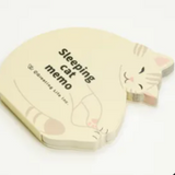 Greeting Life - Memo Pad - Die Cut Sleeping Cat
