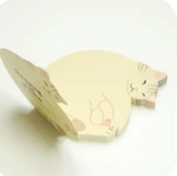 Greeting Life - Memo Pad - Die Cut Sleeping Cat open
