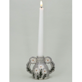 Grey Wild Daisy Candle Holder