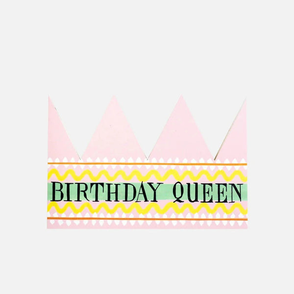 Hadley Paper Goods Birthday Queen Crown Card