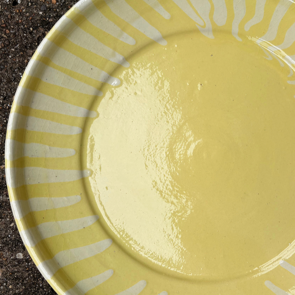 Hand Painted Yellow Plate