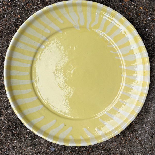 Hand Painted Yellow Plate