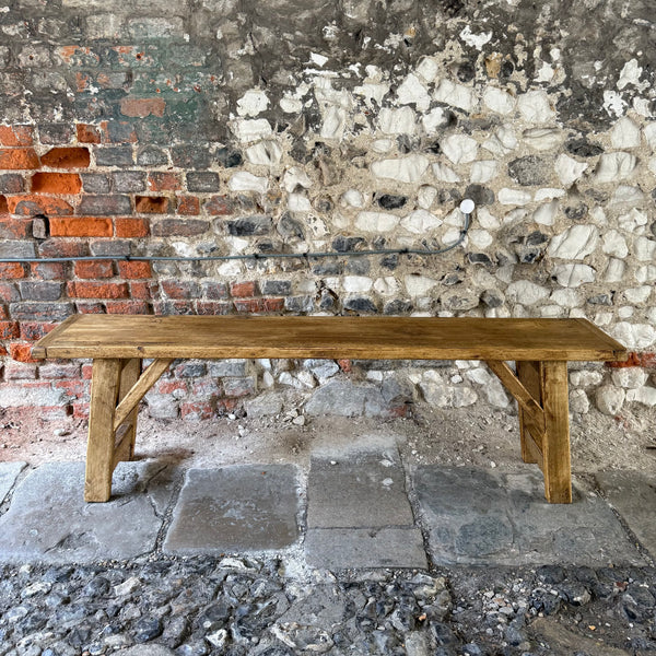Handmade Rustic Bench Front