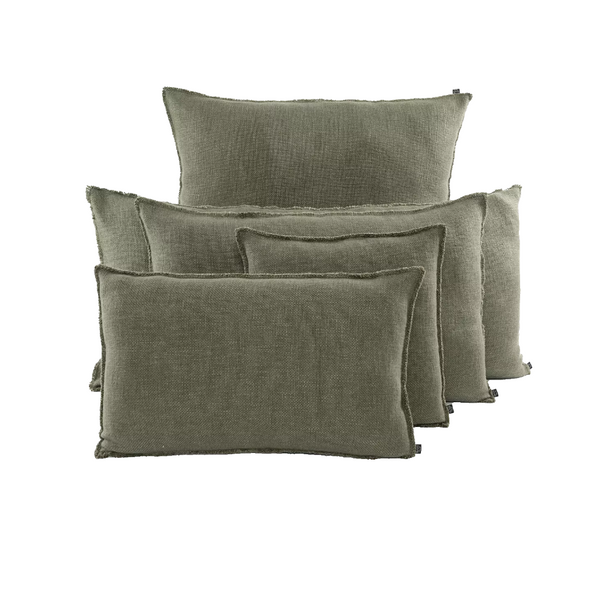 Haomy California Linen Cushion Khaki