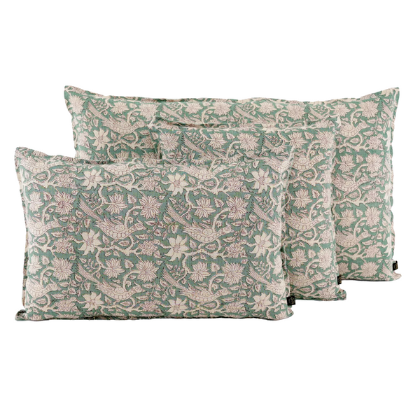 Haomy Jaipur Cushion - 45cm x 45cm - Green