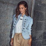 Haute L'Amitié Uniform Jacket Bleached denim