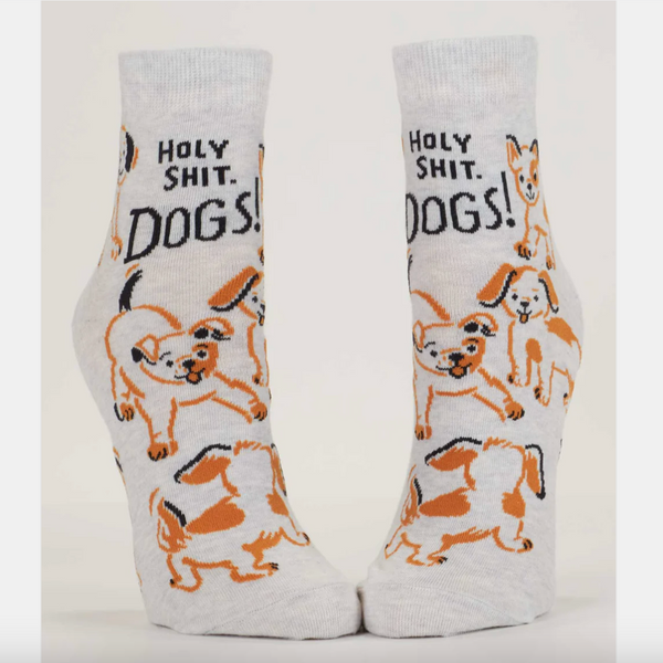 Blue Q 'Holy Shit. Dogs!' Ankle Socks