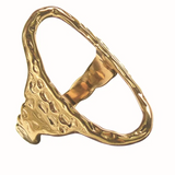 Hot Tomato - Gold Oval Frame Ring