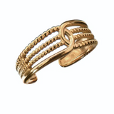 Hot Tomato - Puzzle Knot / Adjust Ring on a white background