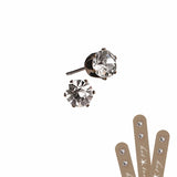 Hot Tomato - Solo Studs - 5mm Crystal - Bronze / Clear