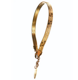 Hot Tomato Big Cat Print Snake Chain Bracelet