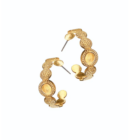 Hot Tomato Cuff Style Mini Hoop Gold