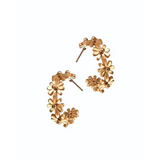 Hot Tomato Daisy Chain Hoop Earrings 