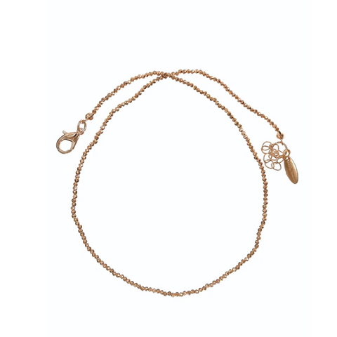 Hot Tomato Fine Mirror Bead Chain - Golden Shimmer