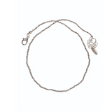 Hot Tomato Fine Mirror Bead Chain - Silver Shimmer
