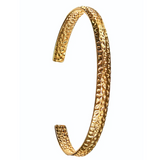 Hot Tomato Hammered Open Cuff - Gold Plated
