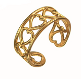 Hot Tomato Heart 2 Heart - Stainless Steel - 18K Gold - Adjustable