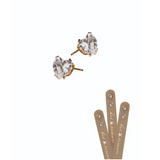 Hot Tomato Heart Crystal Stud Earrings