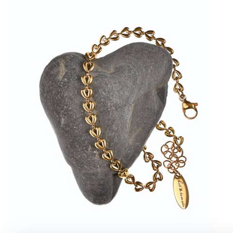 Hot Tomato Heart pod bracelet gold plated