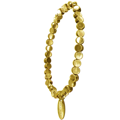 Hot Tomato Many Moons Bracelet - Worn Gold 