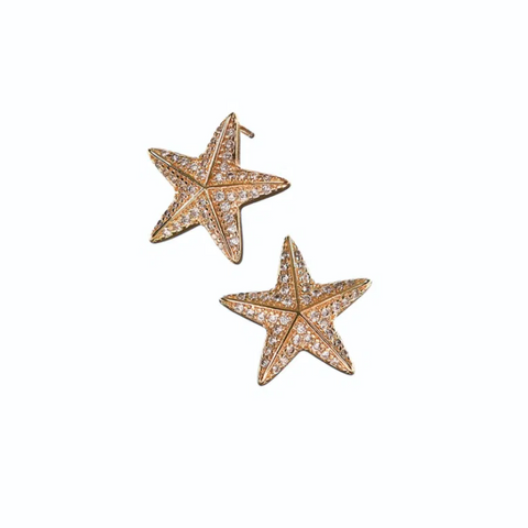 Hot Tomato Starfish Stud Earrings