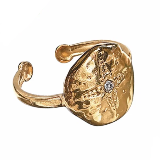 Hot Tomato Sun Pebble Ring