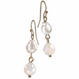 Hot Tomato Vintage Inspired Pearl & Crystal Droplet - Opal & Gold