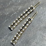 Hot Tomato Vintage Topped With Twenty Crystals (Set 2) - Gold/Clear