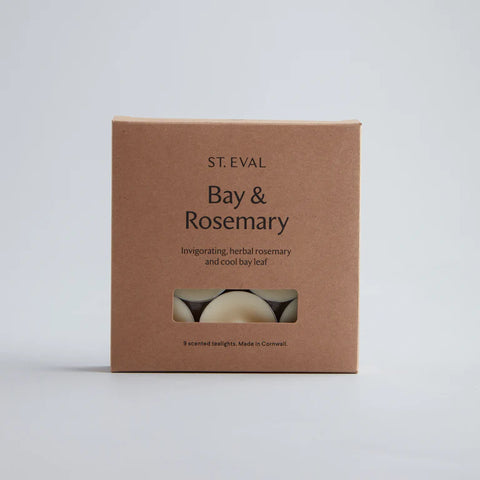 St. Evals Tealights - Bay & Rosemary - Pack of 9