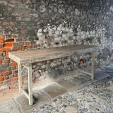 Rustic Painted Trestle Table