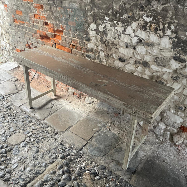 Rustic Painted Trestle Table