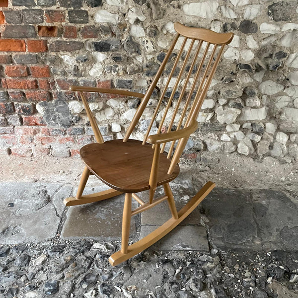 Mid Century Blonde Ercol 435 Rocking Chair