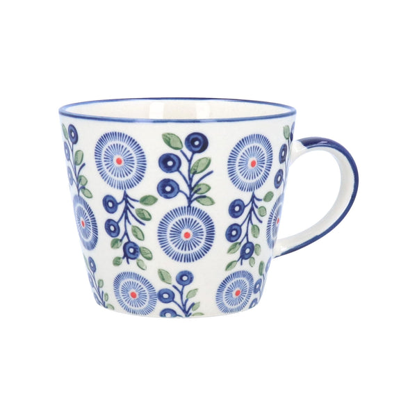 Gisela Graham Navy Bellis Daisy Mug