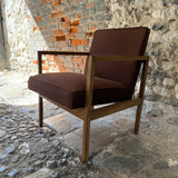 1950s Mid-Century Modern Lewis Butler for Knoll Walnut Lounge Chair