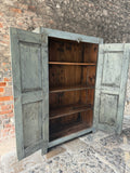 Large Vintage Indian Painted Linen Cupboard