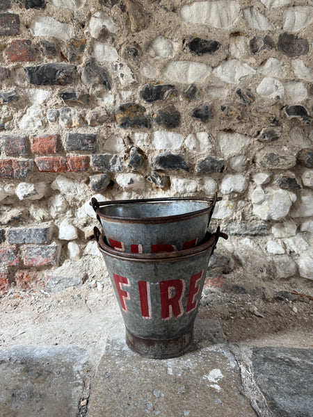 Vintage Metal Fire Bucket