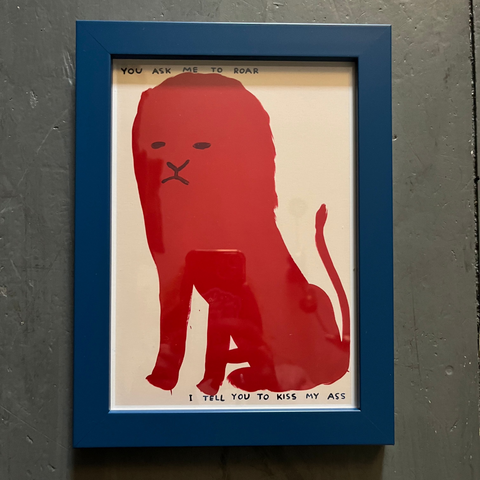 David Shrigley You Asked me to Roar Framed Print