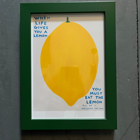 David Shrigley When Life Gives You a Lemon Framed Print