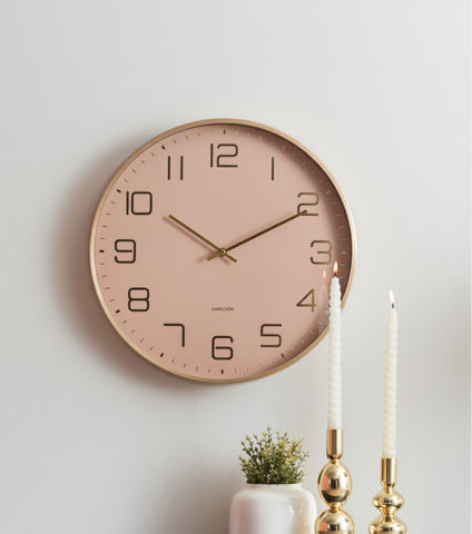 Elegance Glow Wall Clock Soft Brown