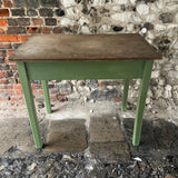 Antique Pine Kitchen Table with Painted Legs